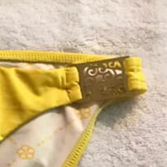 Floral Tie Bathing Suit w/ Yellow Bottoms - Picture 4 of 4